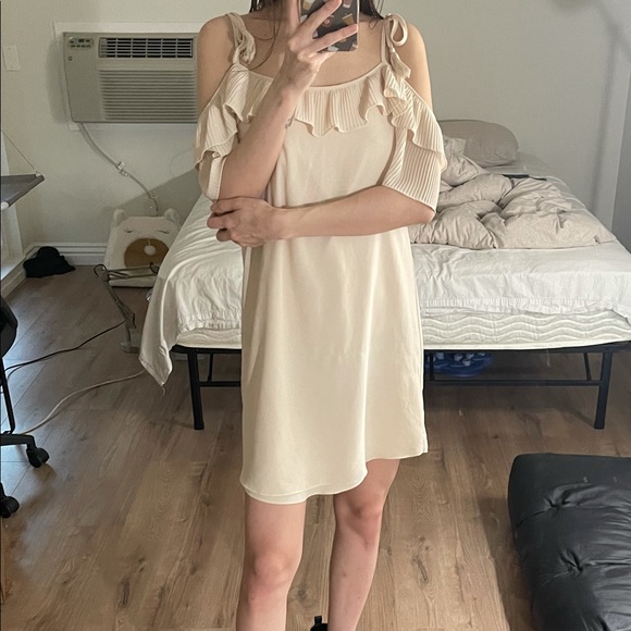 Blush Off-Shoulder Ruffle Shift Dress - Picture 4 of 6